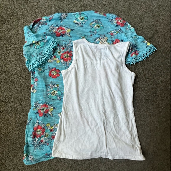 Girls Belle du Jour Tank and Cardigan Set, Size M - Picture 2 of 2